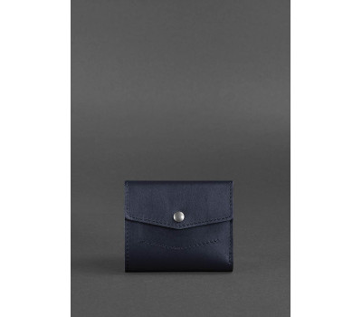 Шкіряний гаманець 2.1 темно-синій Краст - BN-W-2-1-navy-blue BlankNote