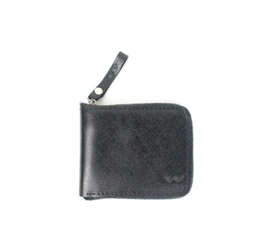 Шкіряне портмоне Keeper mini чорний - TW-Keeper-mini-black-saf The Wings