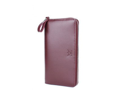Кожаное портмоне Keeper zip винный - TW-Keeper-zip-2-mars-ksr The Wings