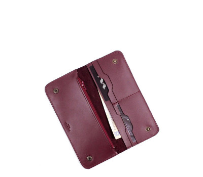 Шкіряне портмоне Mark 2 бордовий - TW-Mark-2-mars-ksr The Wings