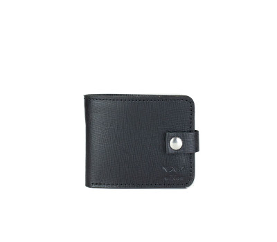 Шкіряне портмоне Mini 2.0 чорний сап'ян - TW-Portmone-mini-2-black-saf The Wings