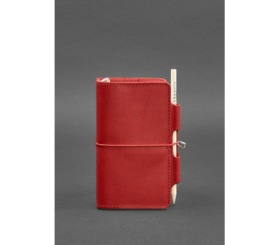 Жіночий шкіряний блокнот (Софт-бук) 3.0 червоний - BN-SB-3-mi-red BlankNote