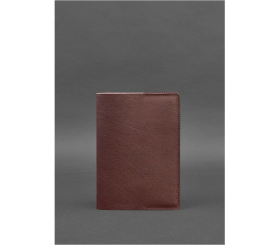 Шкіряна обкладинка для блокнота 6.0 (софт-бук) Бордова Краст - BN-SB-6-vin BlankNote