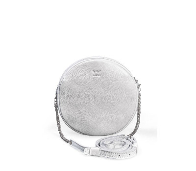 Шкіряна міні сумка Bubble біла флотар - TW-Babl-white-flo The Wings