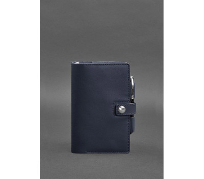 Шкіряний блокнот (Софт-бук) 4.0 темно-синій Краст - BN-SB-4-st-navy-blue BlankNote