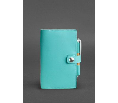 Жіночий шкіряний блокнот (Софт-бук) 4.0 бірюзовий - BN-SB-4-tiffany BlankNote