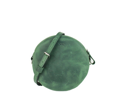 Шкіряна міні сумка Bubble зелена вінтажна - TW-Babl-green-crz The Wings