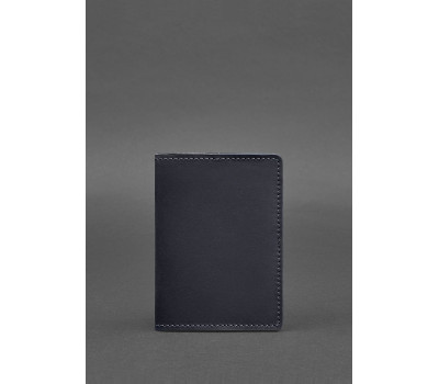 Шкіряна обкладинка для паспорта 1.3 синя Crazy Horse - BN-OP-1-3-nn BlankNote