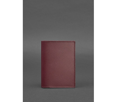 Шкіряна обкладинка для паспорта 1.2 бордова Краст - BN-OP-1-2-vin BlankNote