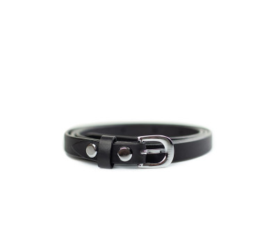 Жіночий шкіряний ремінь 15 мм чорний - TW-Belt-15-black The Wings