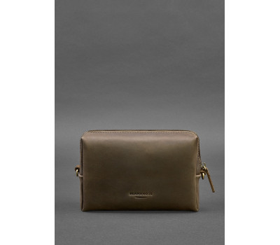 Шкіряна косметичка-несесер 3.0 Темно-коричнева Crazy Horse - BN-CB-3-o BlankNote