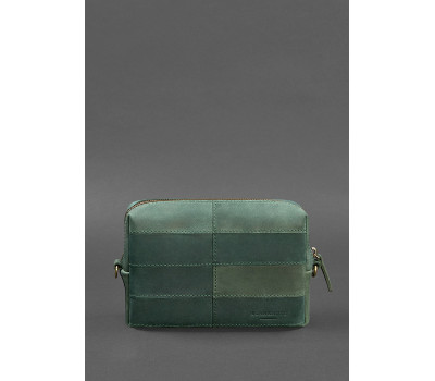 Шкіряна косметичка-несесер 3.1 Зелена Crazy Horse - BN-CB-3-1-iz BlankNote