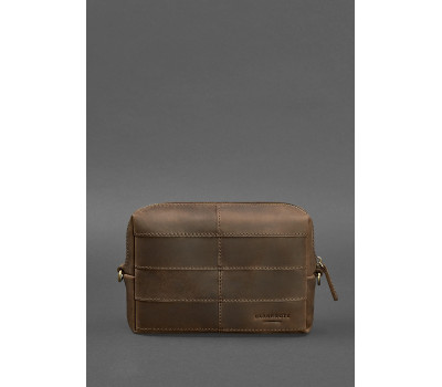 Шкіряна косметичка-несесер 3.1 Темно-коричнева Crazy Horse - BN-CB-3-1-o BlankNote