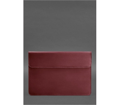 Шкіряний чохол-конверт на магнітах для MacBook Air / Pro 13 ''Бордовий Crazy Horse - BN-GC-9-vin-kr BlankNote
