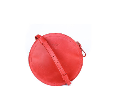 Жіноча шкіряна сумка Amy S червона вінтажна - TW-Amy-small-red-crz BlankNote