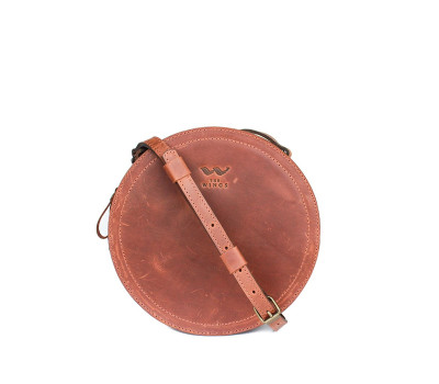 Жіноча шкіряна сумка Amy S світло-коричнева вінтажна - TW-Amy-small-kon-crz The Wings