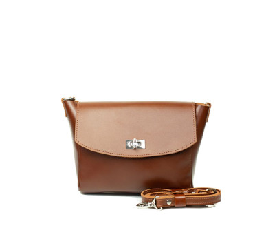 Жіноча шкіряна сумка Mini Cross світло-коричнева - TW-MiniCross-kon-ksr The Wings