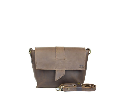 Женская кожаная сумка Nora темно-коричневая винтажная - TW-Nora-brw-crz The Wings