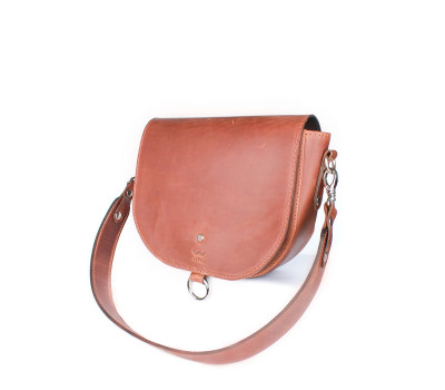 Женская кожаная сумка Ruby L светло-коричневая винтажная - TW-Ruby-big-kon-crz The Wings