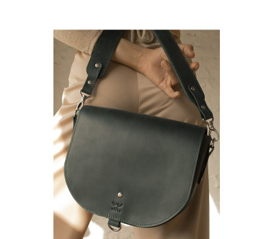 Жіноча шкіряна сумка Ruby L чорна - TW-Ruby-big-black-ksr The Wings