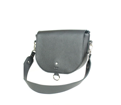 Женская кожаная сумка Ruby L черная флотар - TW-Ruby-big-black-flo The Wings