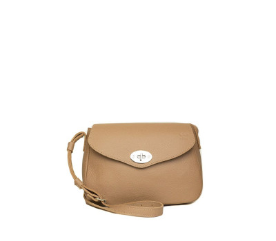 Жіноча шкіряна сумка Трапеция темно-бежева флотар - TW-Trapezoid-dark-beige-flo The Wings