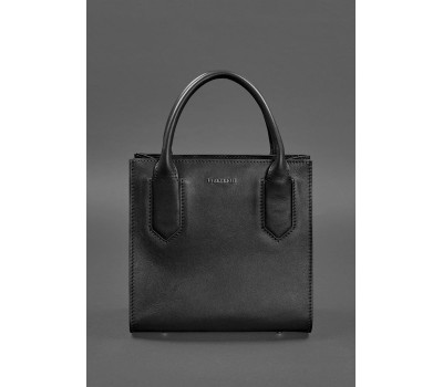 Шкіряна жіноча сумка-кроссбоді чорна - BN-BAG-28-g BlankNote