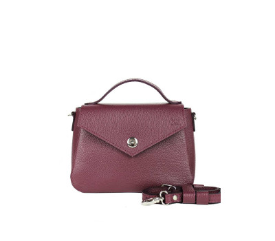 Жіноча шкіряна сумочка Lili бордова флотар - TW-Lily-mars-flo BlankNote