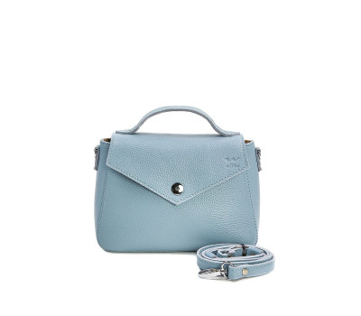 Женская кожаная сумочка Lili голубая флотар - TW-Lily-blue-flo The Wings
