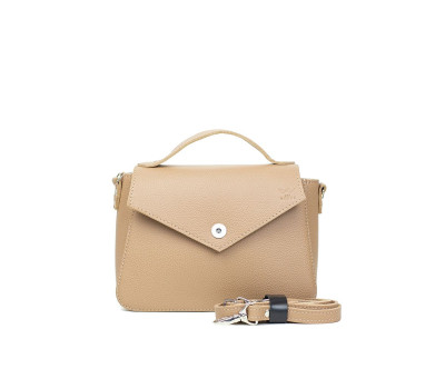 Женская кожаная сумочка Lili темно-бежевая флотар - TW-Lily-dark-beige-flo The Wings