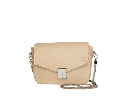 Женская кожаная сумочка Yoko бежевая флотар - TW-Yoko-beige-flo The Wings