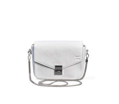 Женская кожаная сумочка Yoko белая флотар - TW-Yoko-white-flo The Wings