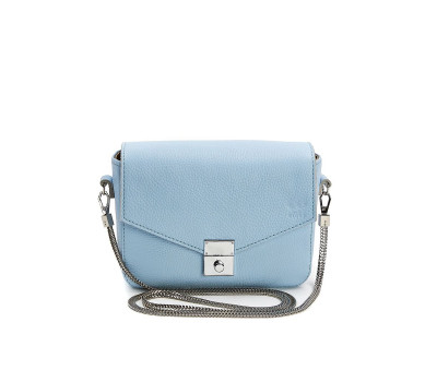 Женская кожаная сумочка Yoko голубая флотар - TW-Yoko-blue-flo The Wings