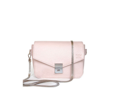 Женская кожаная сумочка Yoko пудровая - TW-Yoko-pudra-flo The Wings