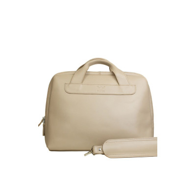 Шкіряна ділова сумка Attache Briefcase бежевий - TW-Attache-Briefcase-beige-ksr The Wings