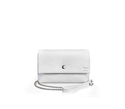 Кожаная мини-сумка Holiday белая флотар - TW-Hollyday-white-flo The Wings