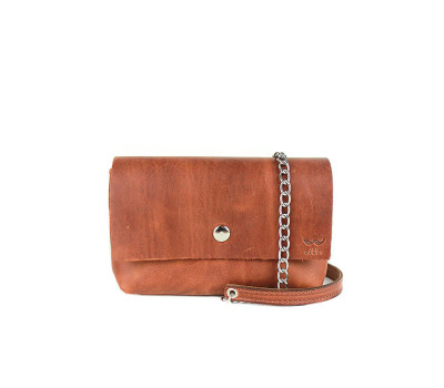 Кожаная мини-сумка Holiday коньячная винтажная - TW-Hollyday-kon-crz The Wings