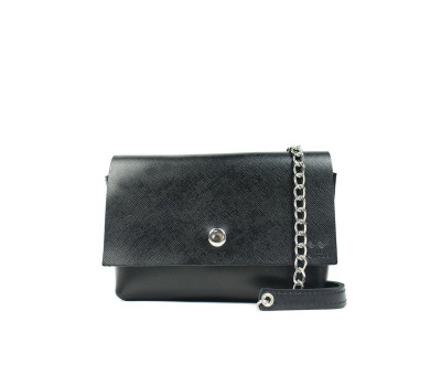 Кожаная мини-сумка Holiday черная сафьян - TW-Hollyday-black-saf The Wings