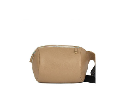 Кожаная поясная сумка Easy темно-бежевая флотар - TW-Izi-dark-beige-flo The Wings