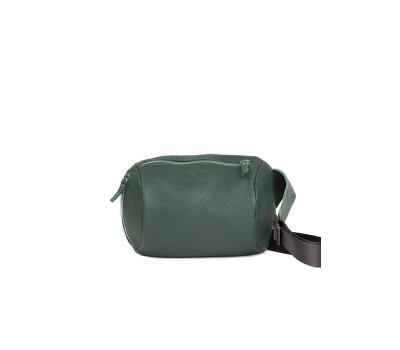 Кожаная поясная сумка Easy темно-зеленая флотар - TW-Izi-dark-green-flo The Wings
