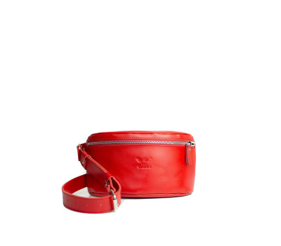 Кожаная поясная сумка красная - TW-BeltBag-red-ksr The Wings