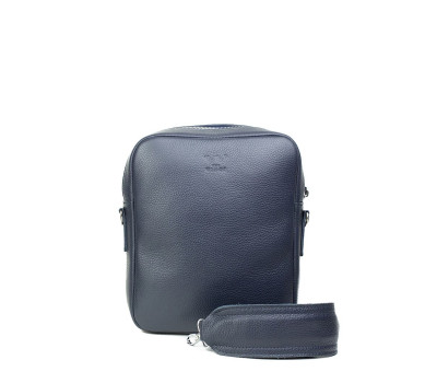 Кожаная сумка Challenger S синяя флотар - TW-Challenger-2-blue-flo The Wings