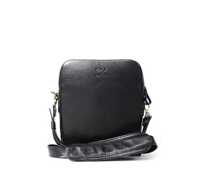 Кожаная сумка Challenger S черная флотар - TW-Challenger-2-black-flo The Wings