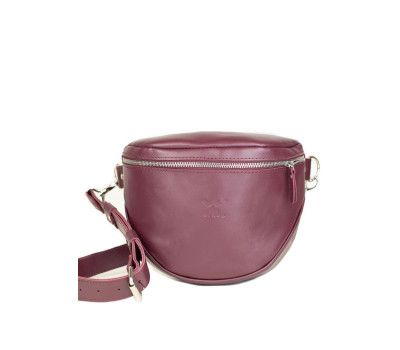Кожаная сумка поясная-кроссбоди Vacation бордовая - TW-Vacation-mars-ksr The Wings
