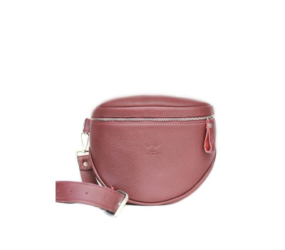 Кожаная сумка поясная-кроссбоди Vacation бордовая флотар - TW-Vacation-mars-flo The Wings