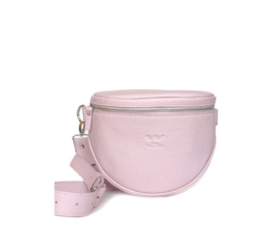 Кожаная сумка поясная-кроссбоди Vacation розовая флотар - TW-Vacation-rose-flo The Wings