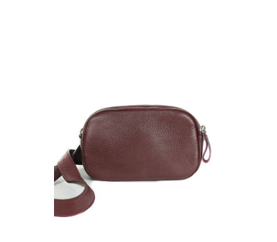 Кожаная сумка поясная/кроссбоди Holly бордовая флотар - TW-Holly-mars-flo The Wings