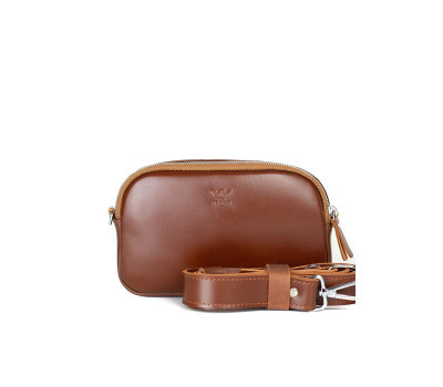 Кожаная сумка поясная/кроссбоди Holly светло-коричневая - TW-Holly-kon-ksr The Wings
