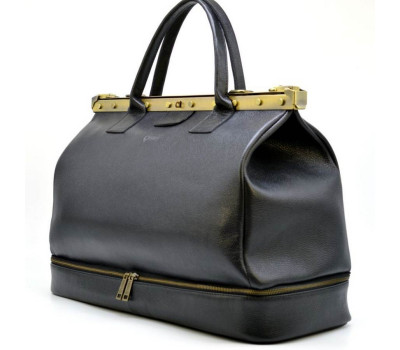 Ексклюзивний саквояж з натуральної шкіри "флотар" з подвійним дном FA-1185-4lx TARWA