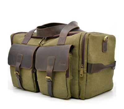 Дорожня сумка з парусини і кінської шкіри RH-5915-4lx бренду TARWA